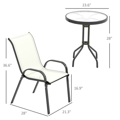 3-teiliges Bistro-Set