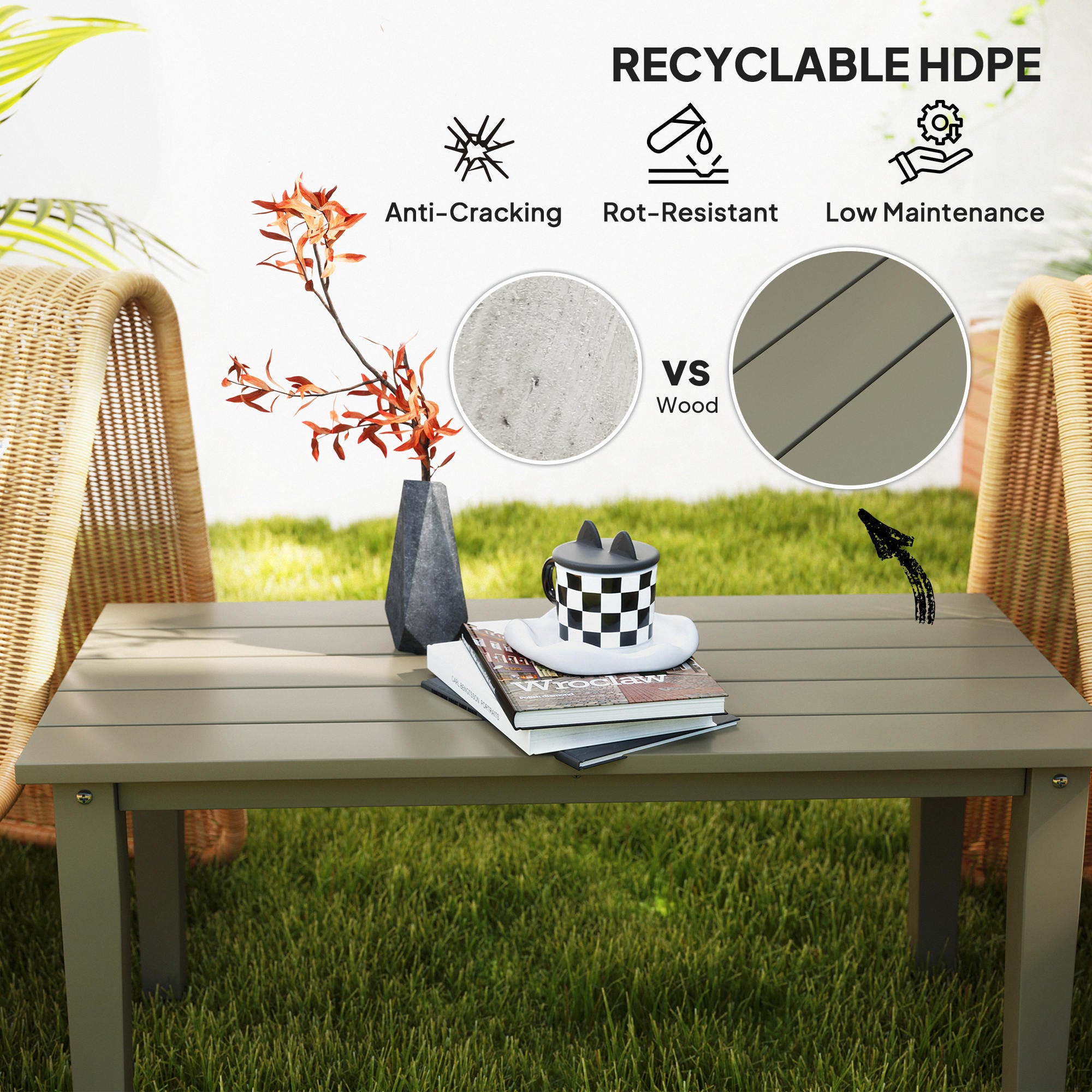 Gray Outdoor Coffee Table