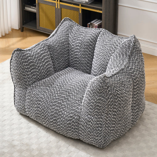 Komprimierter Plüsch-Sitzsack-Sofa-Couch – Mit Hochresilienz-Schaum gefüllt, ultra-weicher Bouclé-Liegestuhl für eine oder zwei Personen, gemütliche Sitzmöglichkeit im Wohnzimmer zum Lesen, Spielen und Entspannen, platzsparend vakuumverpackt