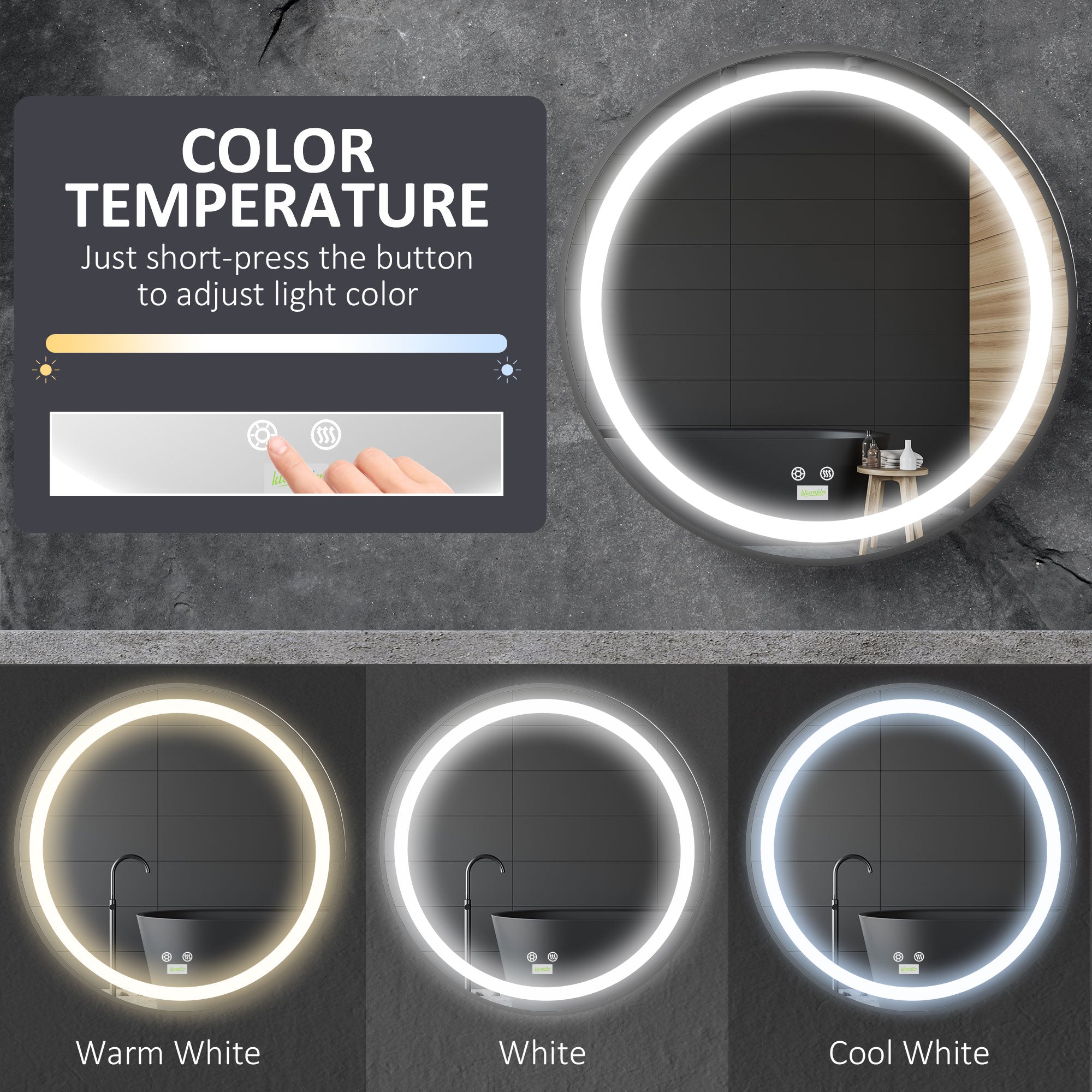 Lighted Wall Vanity Mirror