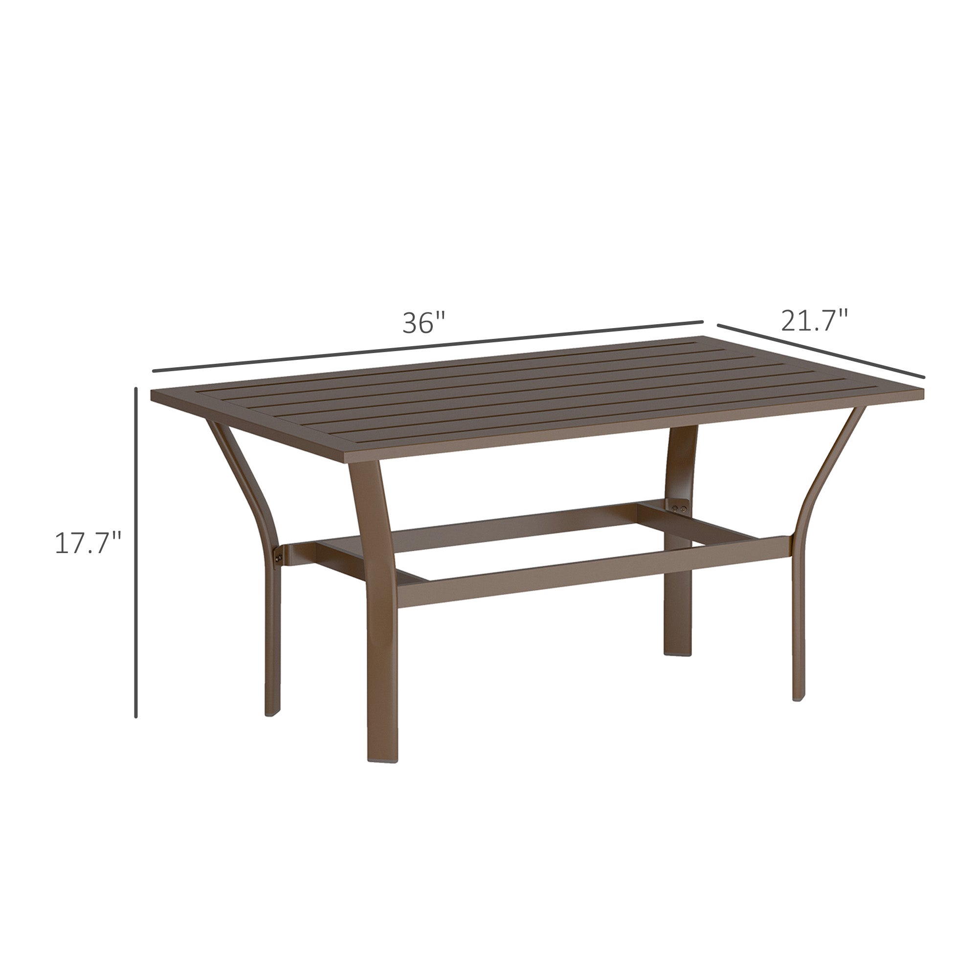 Brown Metal Patio Table