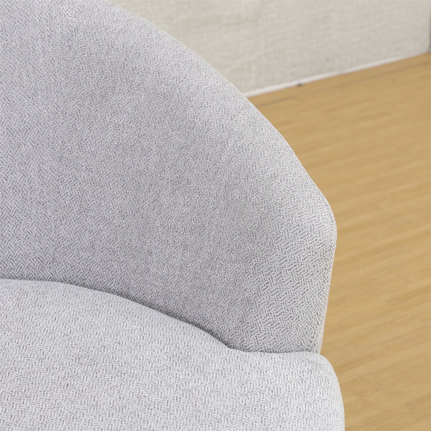 Sofa Stool Set With Storage Function, Grey-White Breathable Sackcloth