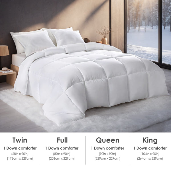 Weiße Überdimensionierte Karo-Gepolsterte Flauschige Steppdecke Luxus-Hotelqualität Komfort Für Schlafzimmer Und Gästehäuser. Wintergewichts Wärme Für Einzel-/Doppelbetten. Premium Atmungsaktiver Mikrofaser-Stoff. Das Ultimative C