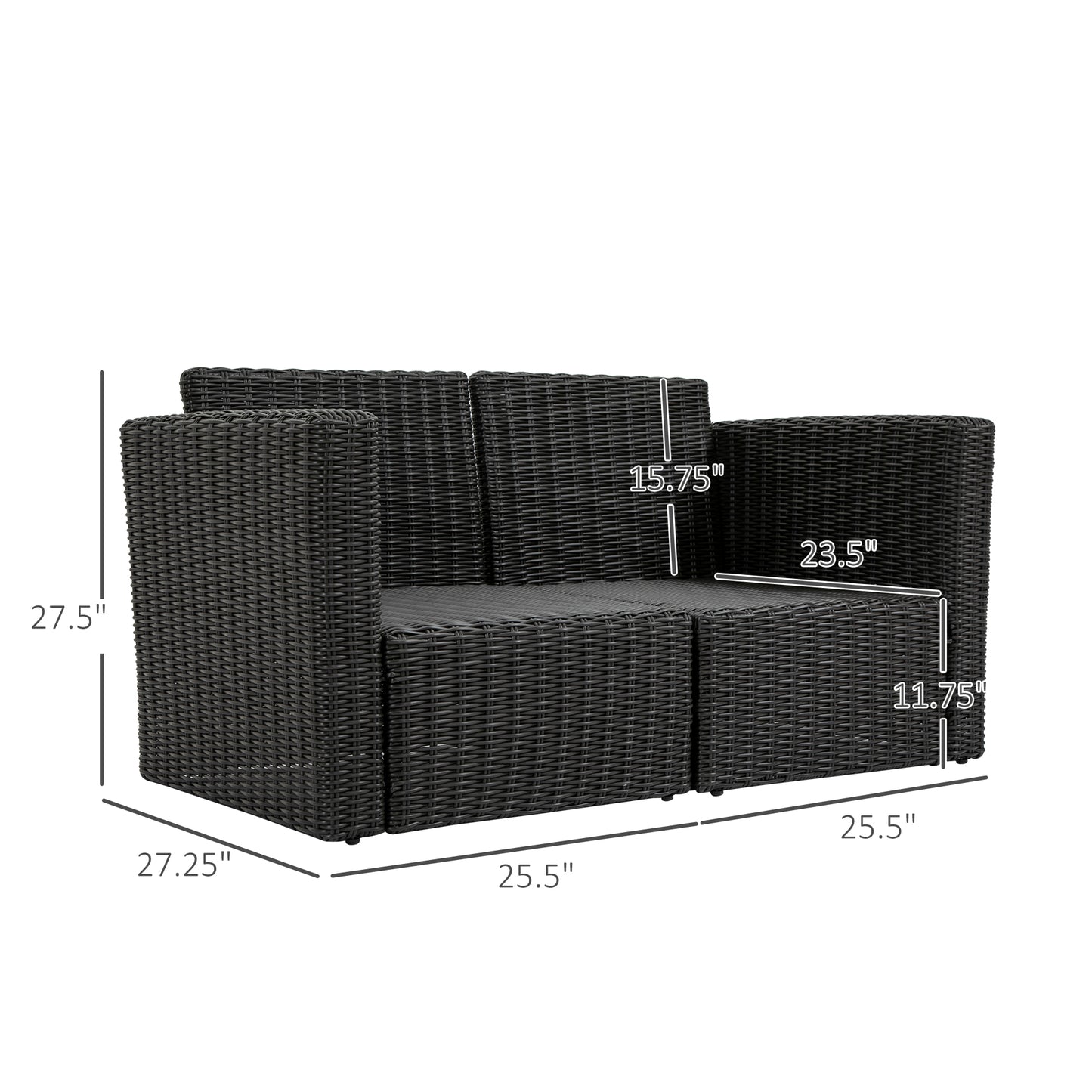2-teiliges Patio-Ecksofa-Set