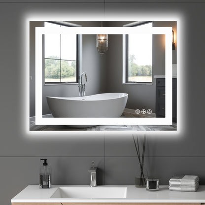 Antibeschlag-LED-Badezimmerspiegel mit dualer Lichtquelle und drei Beleuchtungsmodi