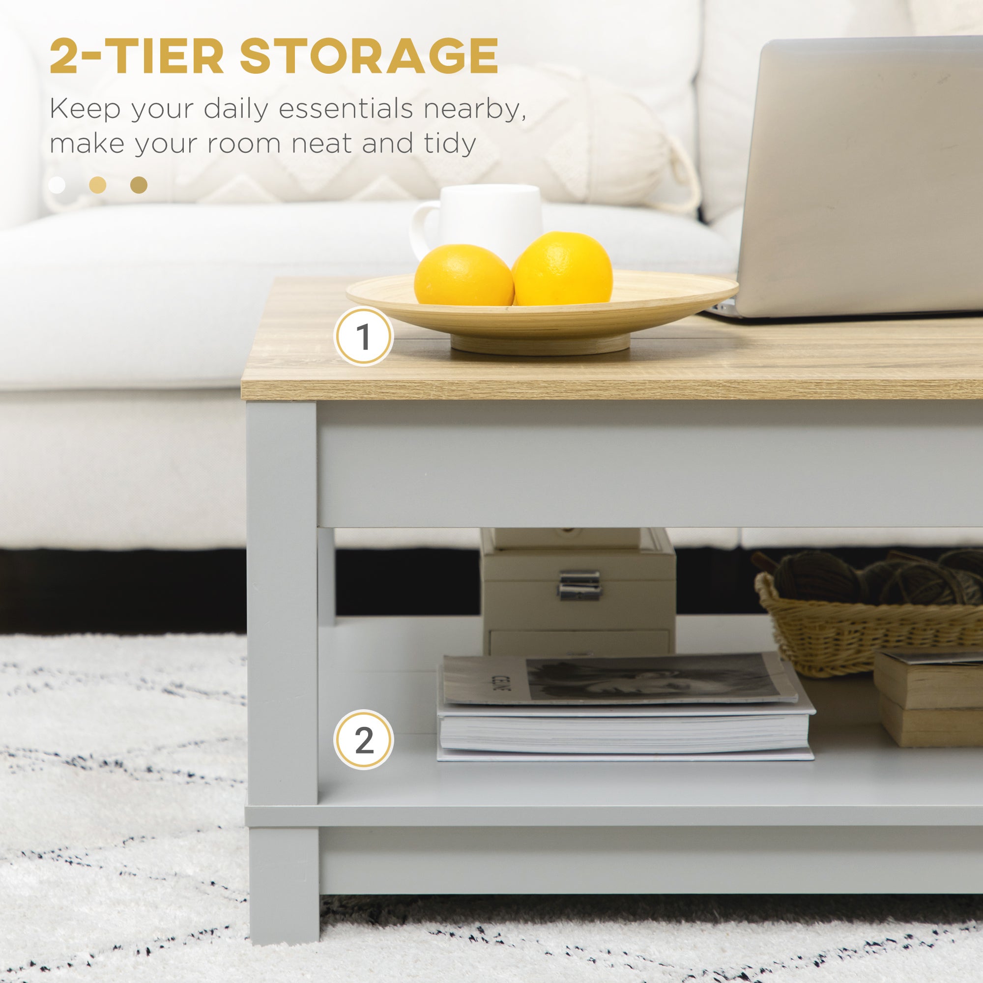 Natural Gray Coffee Table