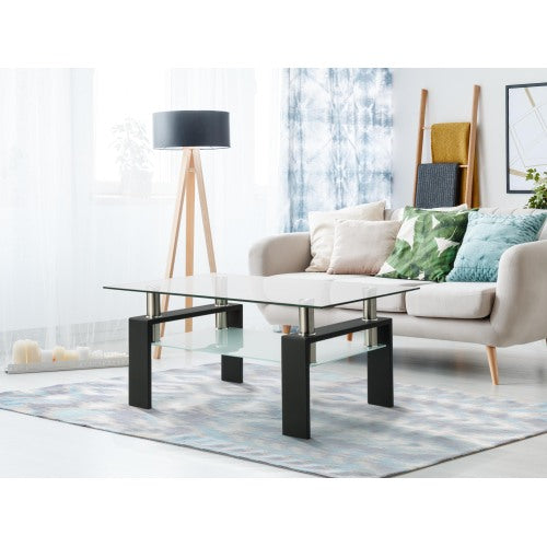 Clear Glass Coffee Table