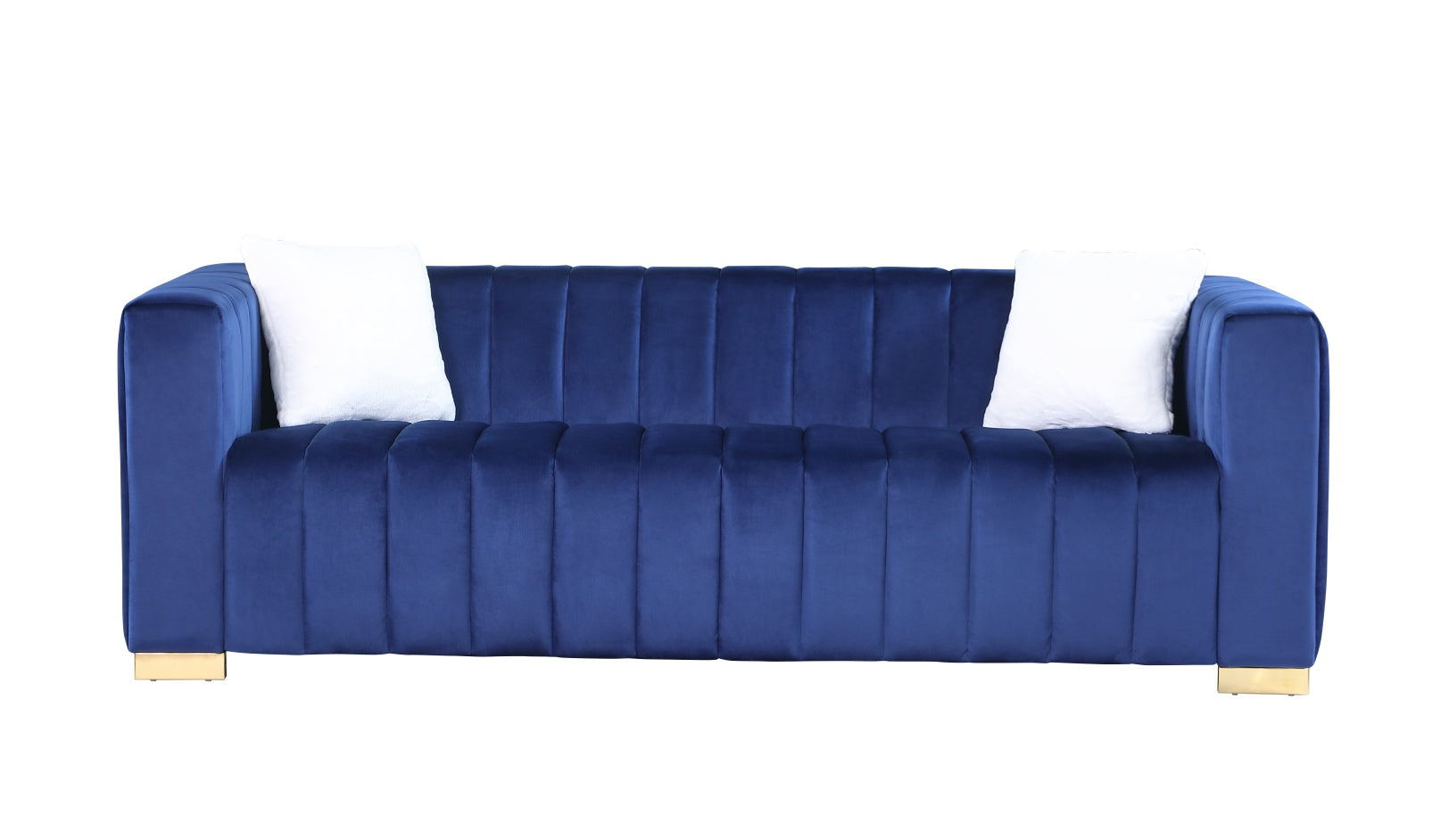 Navy Channel Chesterfield Sofa