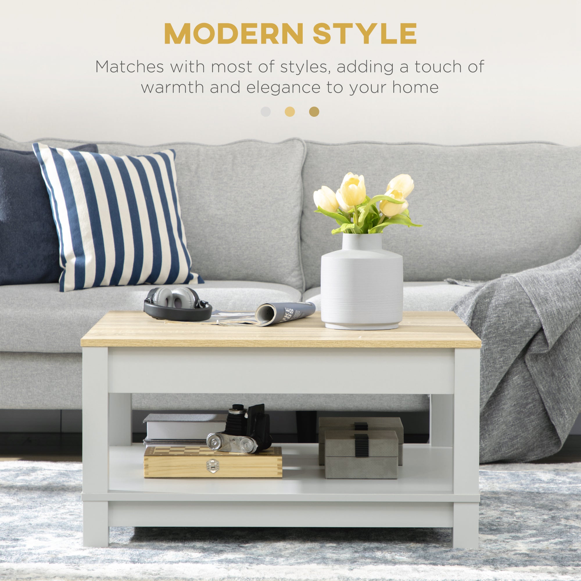 Natural Gray Coffee Table