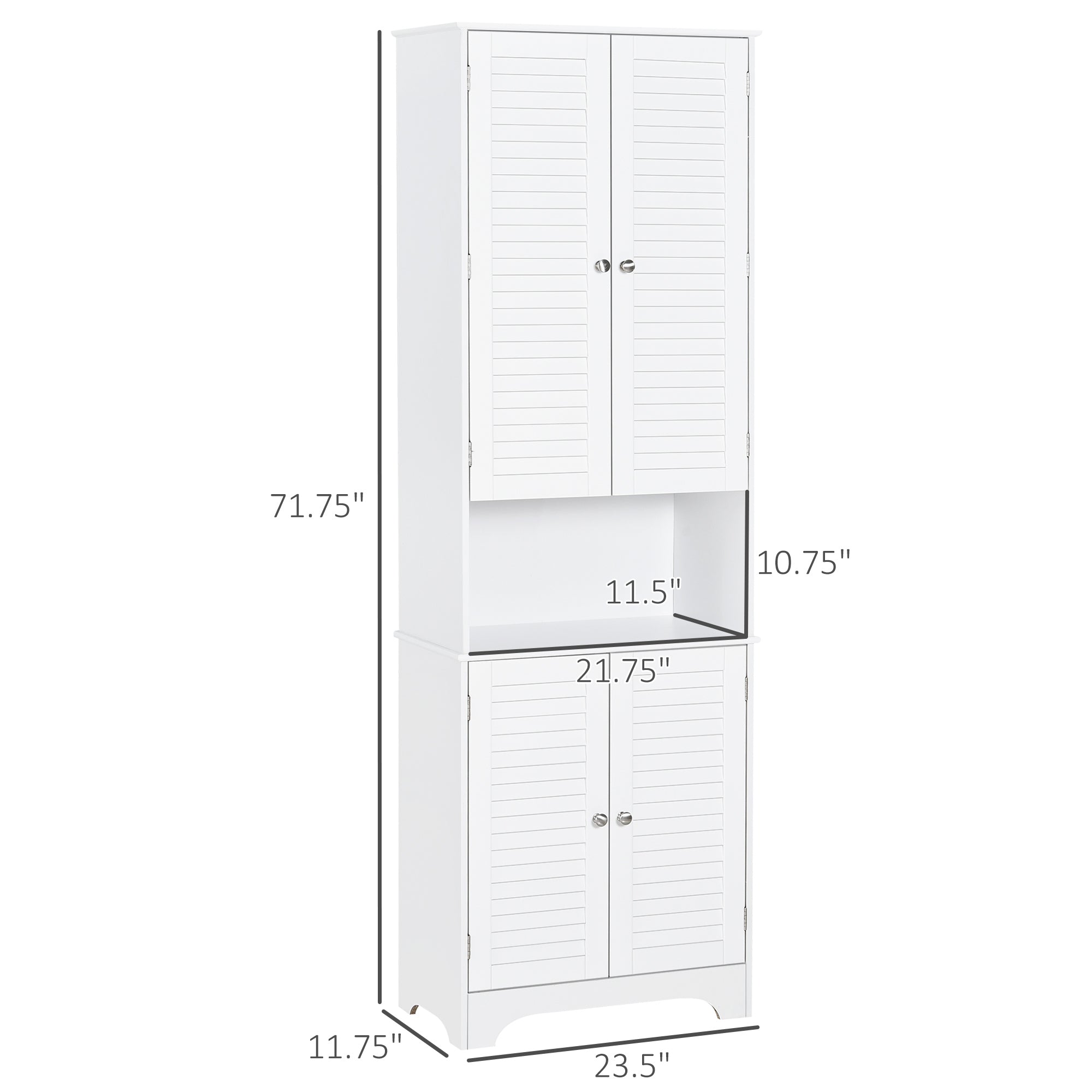 White Tall Bathroom Cabinet