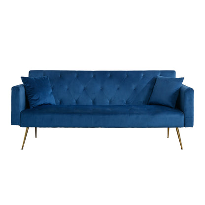 Modern Velvet  Sofa Bed Folding Futon For Lving Room