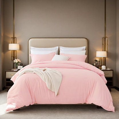 Überdimensionierter Bettbezug-Set enthält 1 Bettbezug und 2 Kissenbezüge. Mit atmungsaktivem, weichem und hochwertigem Stoff im Boho-Stil. Kombiniert die Eleganz eines Luxushotels mit minimalistischen Design für Vielseitigk