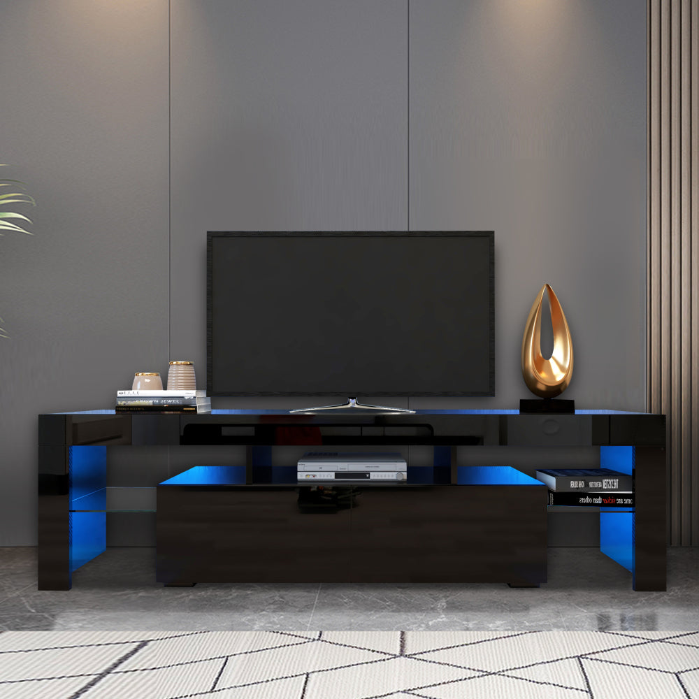 Moderne schwarze TV-Ständ 20 Farben LED-TV-Ständ mit Fernbedienungslichtern