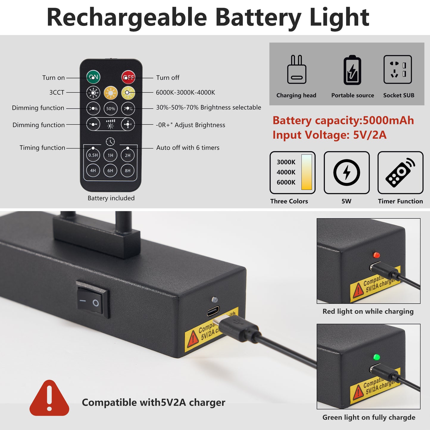 Bildbeleuchtung batteriebetrieben mit Fernbedienung, LED-Schwarz-Kunstlichter für Gemälde, wiederaufladbar, dimmbar und mit Timer, 16-Zoll-Wandleuchte für Kunstgemäldegalerie, verstellbarer Schwingarm für Ausstellungen