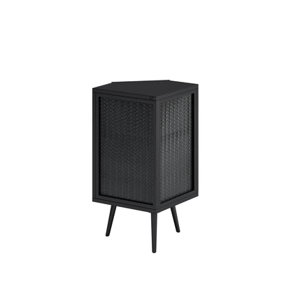 22.25 Floor Corner Cabinet With Glass Door   Shelves For Bathroom, Living Room