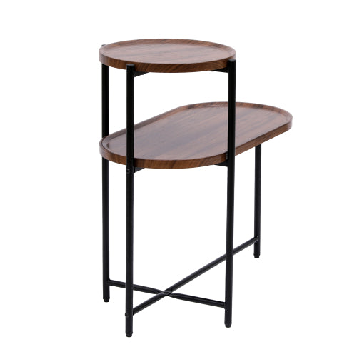 Walnut Metal Coffee Table