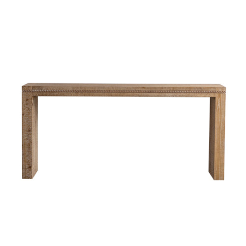 Konsole-Tisch aus Massivholz für das Wohnzimmer, langer Sofatisch hinter der Couch, retro schmaler Eingangstisch für Flur und Foyer