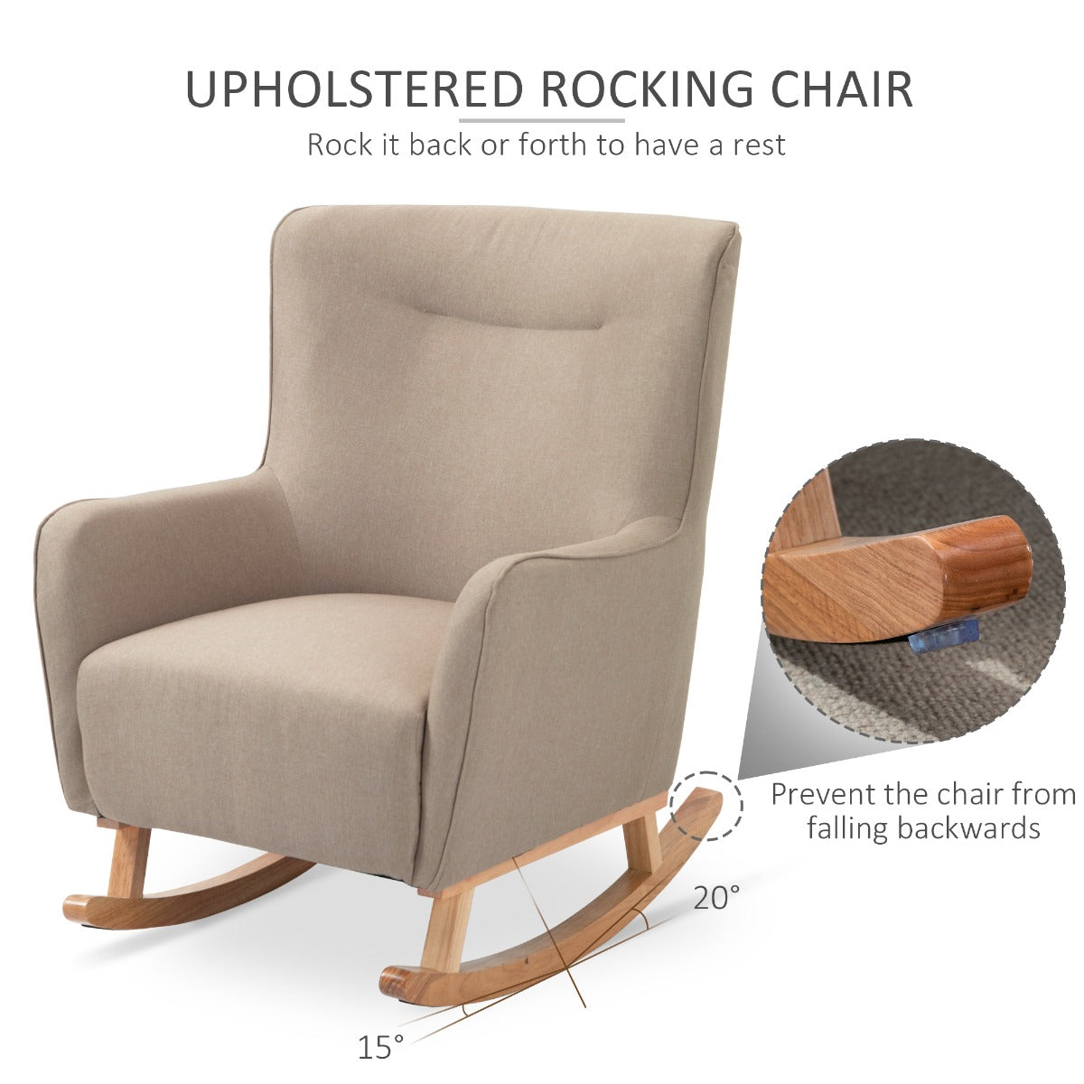 Grey Rocking Armchair