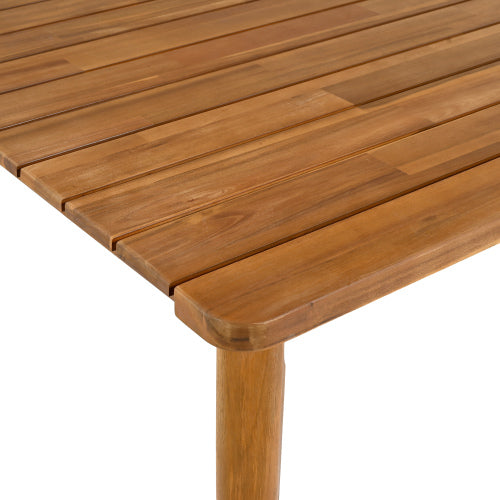 Akazienholz-Esstisch für 6 Personen, Outdoor-Tisch, Bauernhaus-Möbel für Terrasse, Garten, Hinterhof, Teak 180 LBS Tragfähigkeit 63L