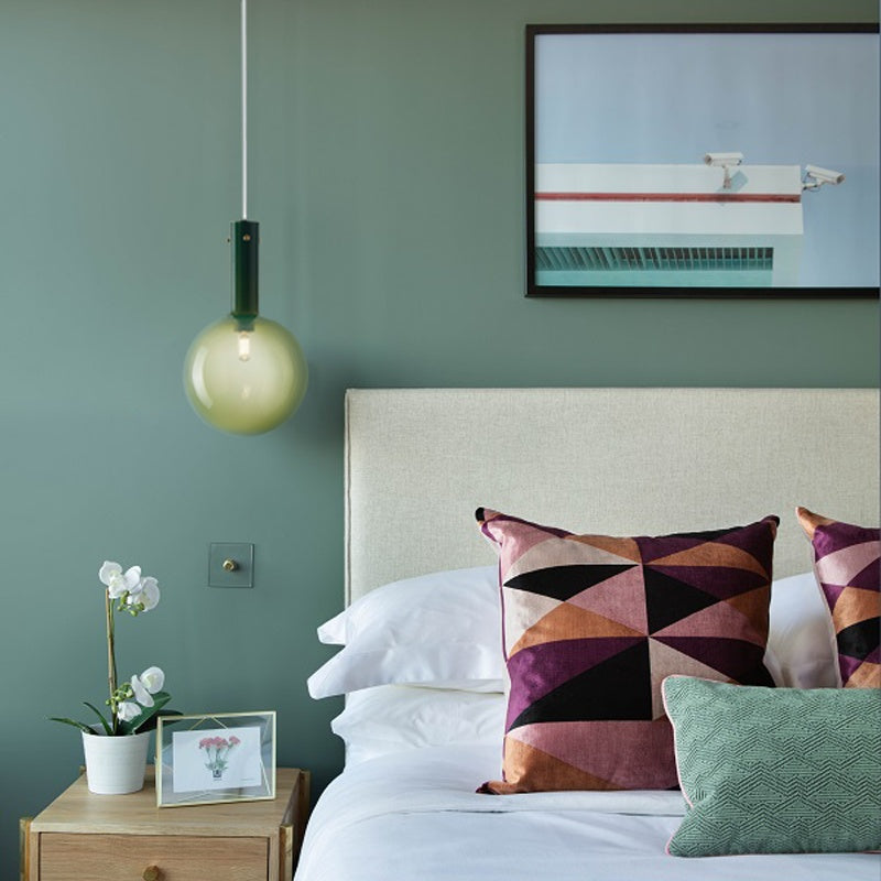 Einzelköpfige Glas-Nachttischleuchte für das Schlafzimmer