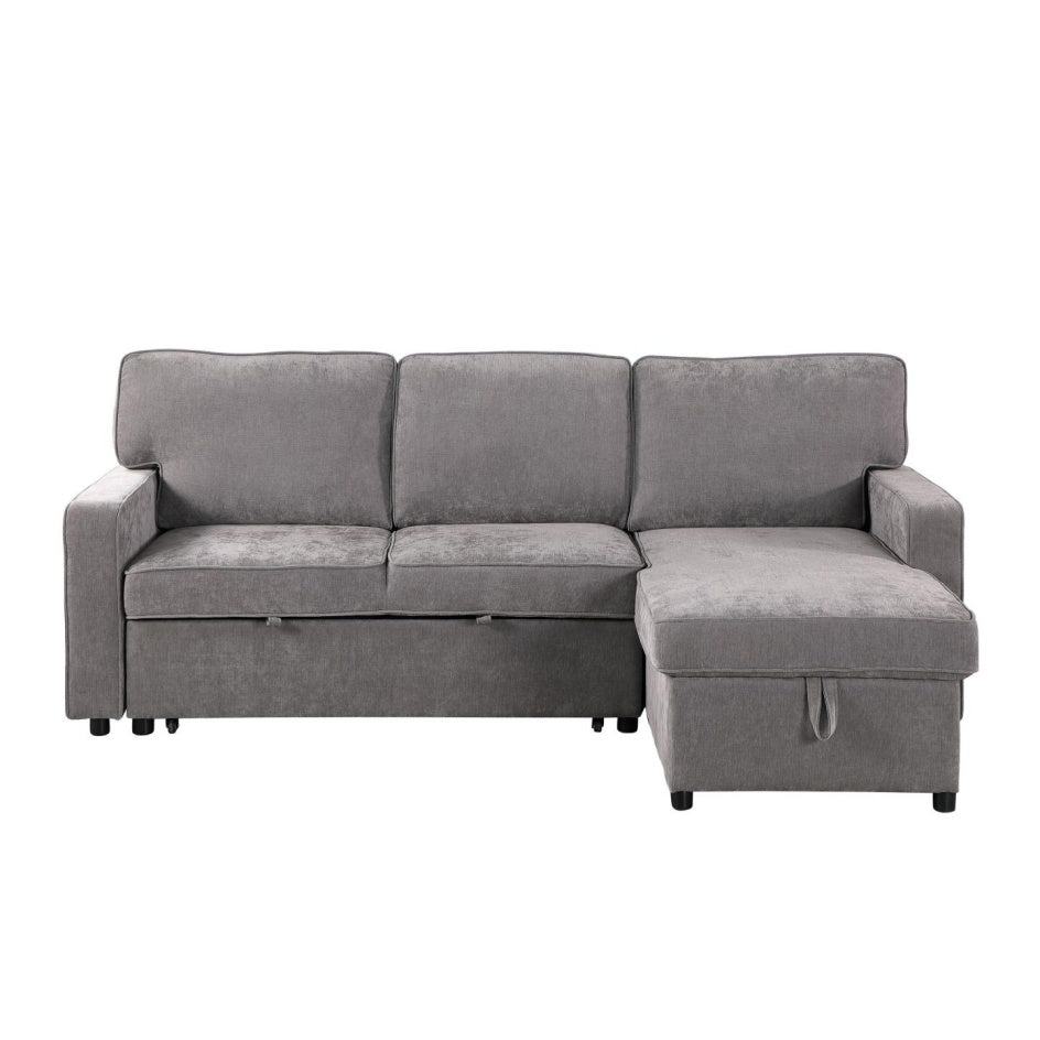 Grey Chenille Sleeper Sofa