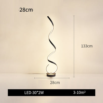 Wohnzimmer-Sofa Einfache Spirallinie Wellen Stehlampe