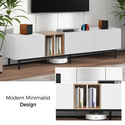 Modernes TV-Ständer geeignet für 80-Zoll-Fernseher mit 3 Türen