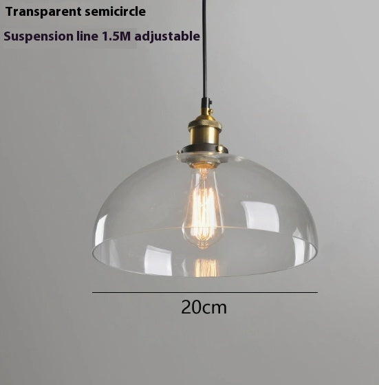 Nordisches Retro Einfaches Transparentes Glas Restaurant Kronleuchter