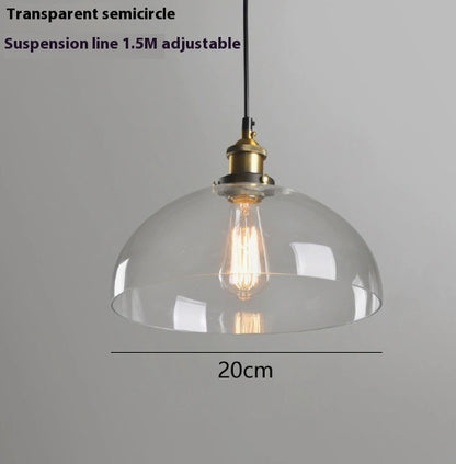 Nordisches Retro Einfaches Transparentes Glas Restaurant Kronleuchter