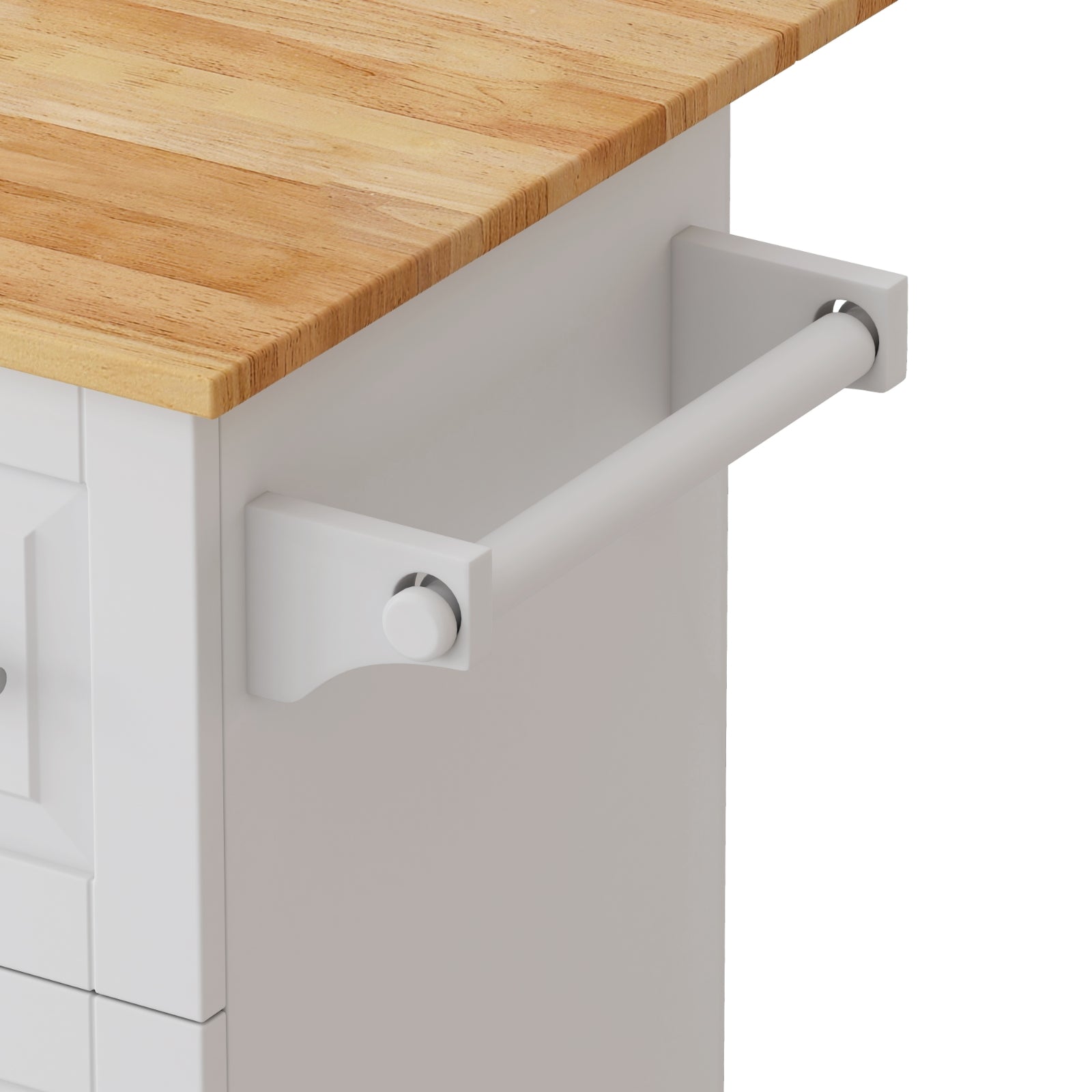 Black Rolling Kitchen Island