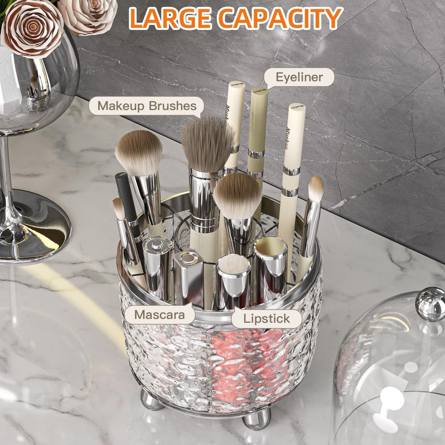 Großkapazitäts-Waschraum-Waschbecken-Make-up-Pinsel-Aufbewahrungsständer-Organizer