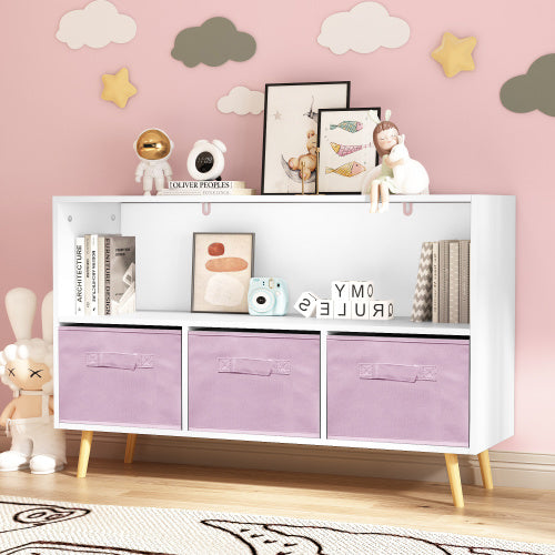 Pink Fabric Kids Bookshelf