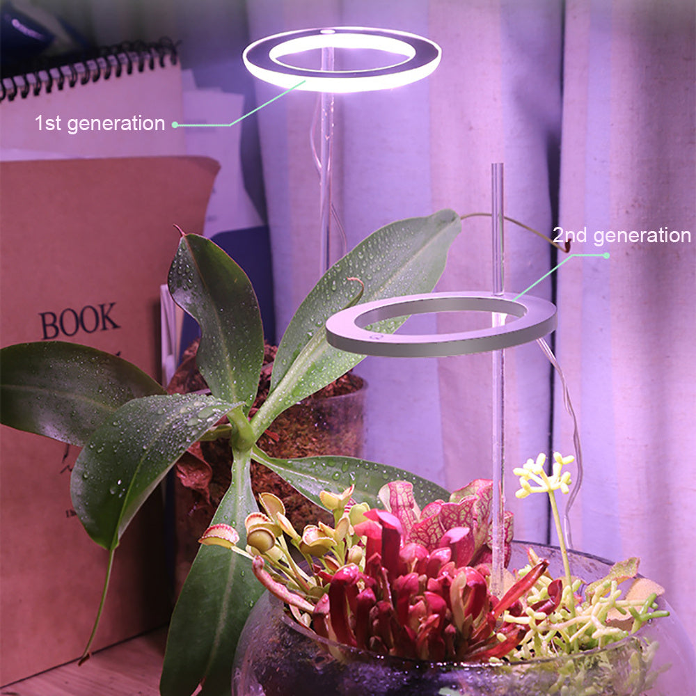 LED-Wachstumslampe Vollspektrum Engelring Phyto-Wachstumslampe USB-Phytolampe für Pflanzen 5V Lampe Innen Blumenglas Haus Pflanzen Sämlinge
