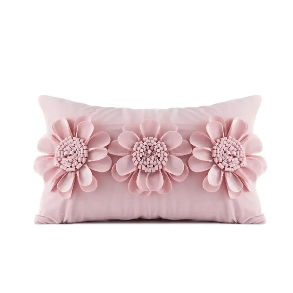 A soft pink velvet flower pillow cover with 3d layered floral decorbites 3d velvet pillow covers for living room decor