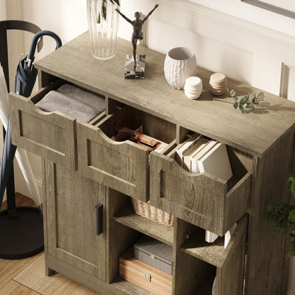 Aufbewahrungsschränke,Holz Boden-Schrank,mit Schubladen und Regalen Aufbewahrungsschränke,Akzent-Schrank für Wohnzimmer,Schlafzimmer,Badezimmer Möbel Heimdekoration