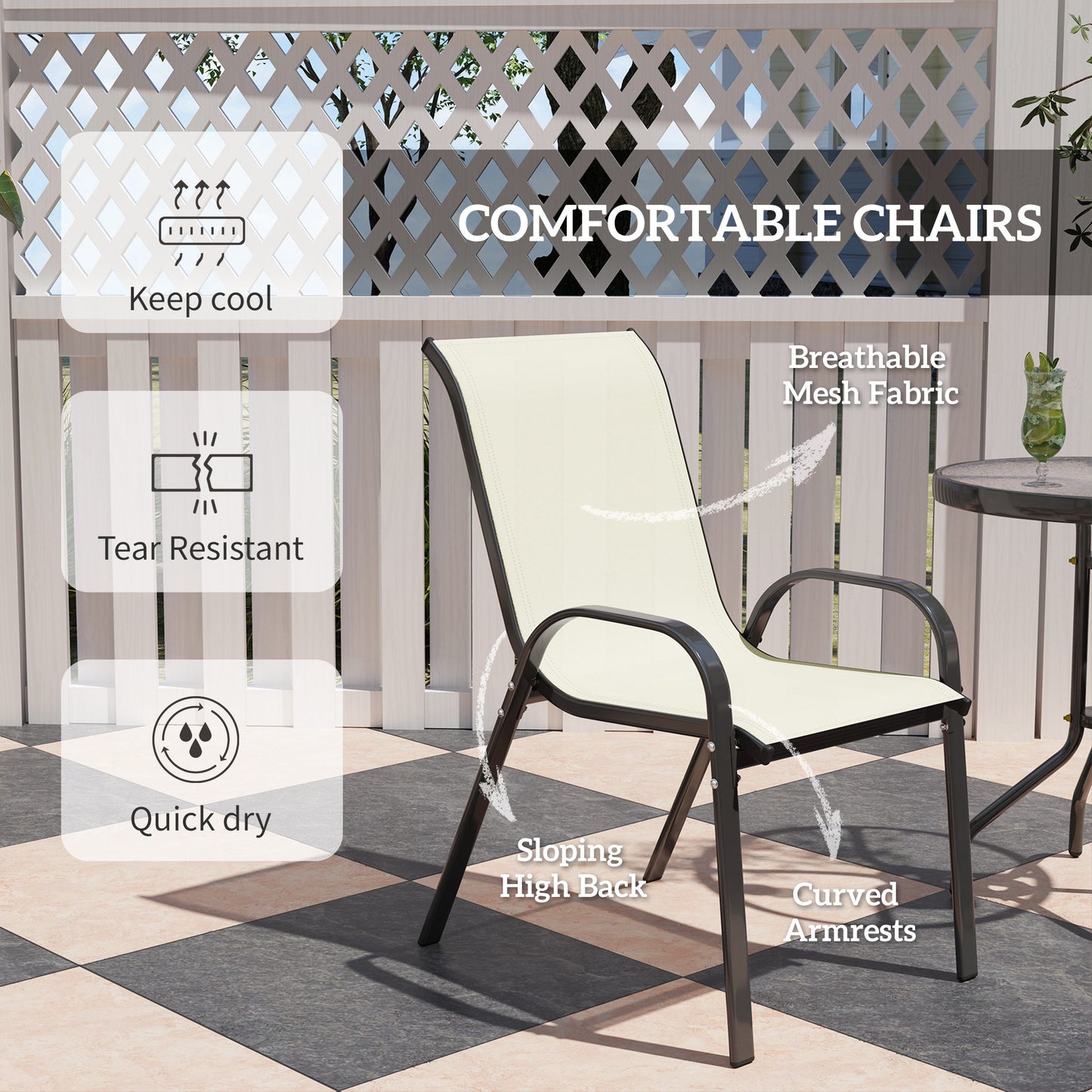 3-teiliges Bistro-Set