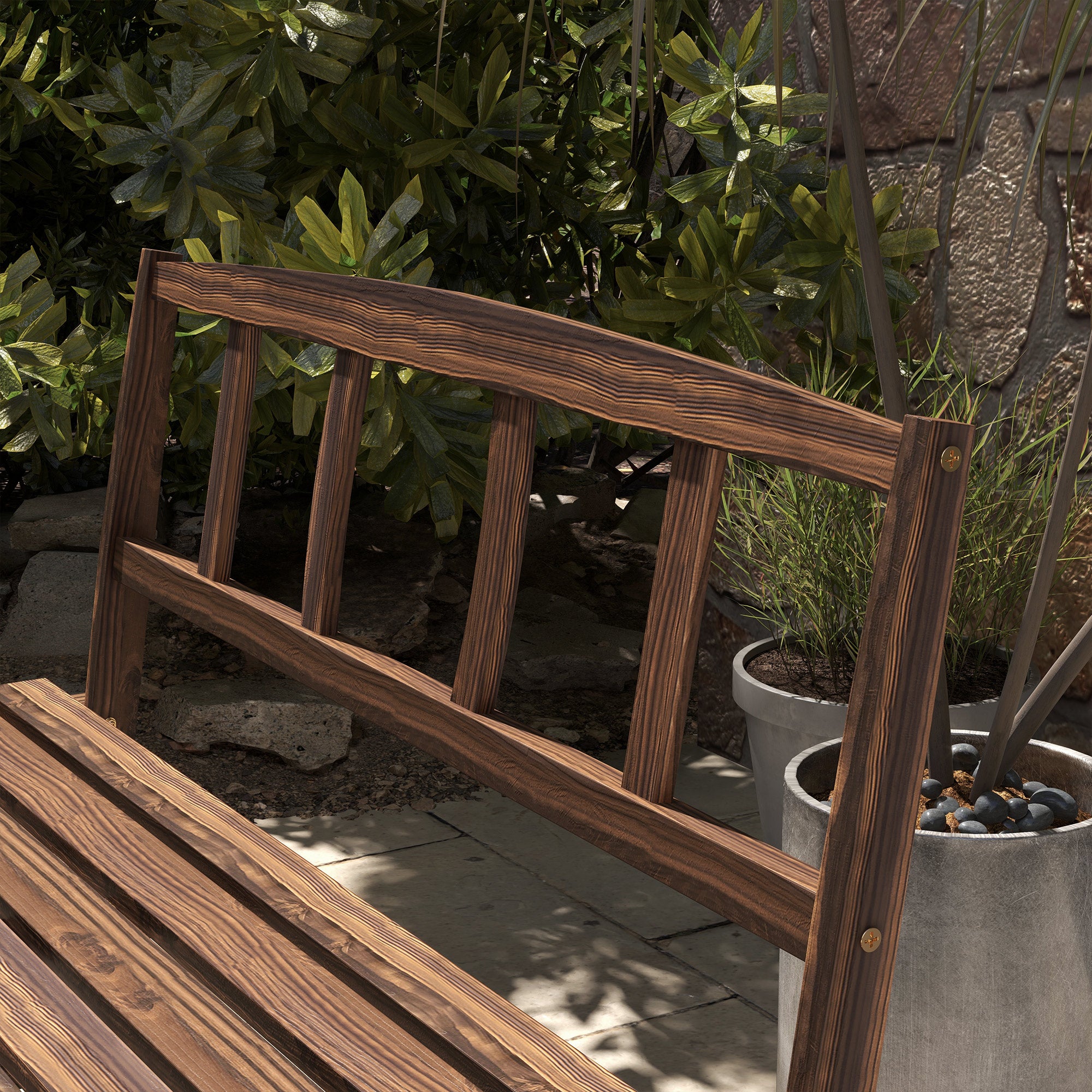 Carbonized Rustic Patio Set