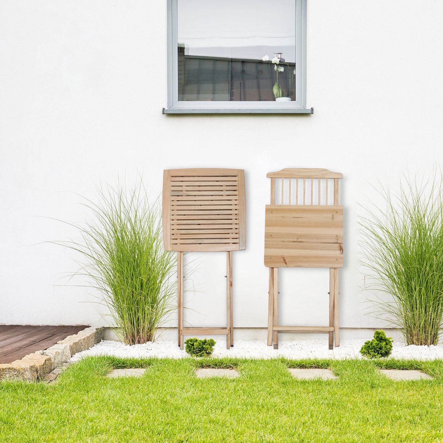 3-teiliges Patio-Klapptisch-Bistro-Set