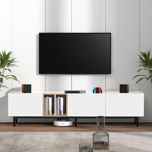 Modernes TV-Ständer geeignet für 80-Zoll-Fernseher mit 3 Türen