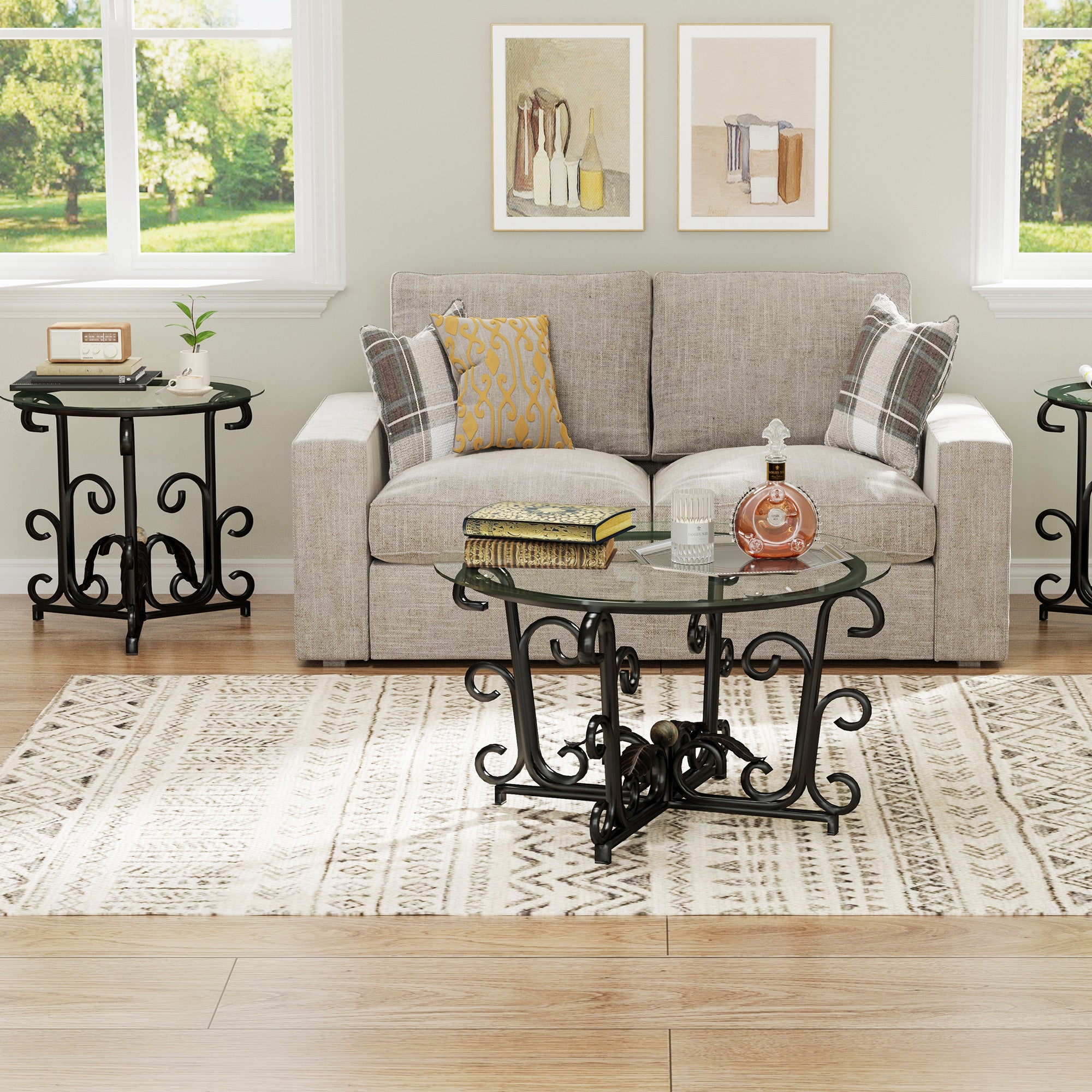 Compact Glass Coffee Table