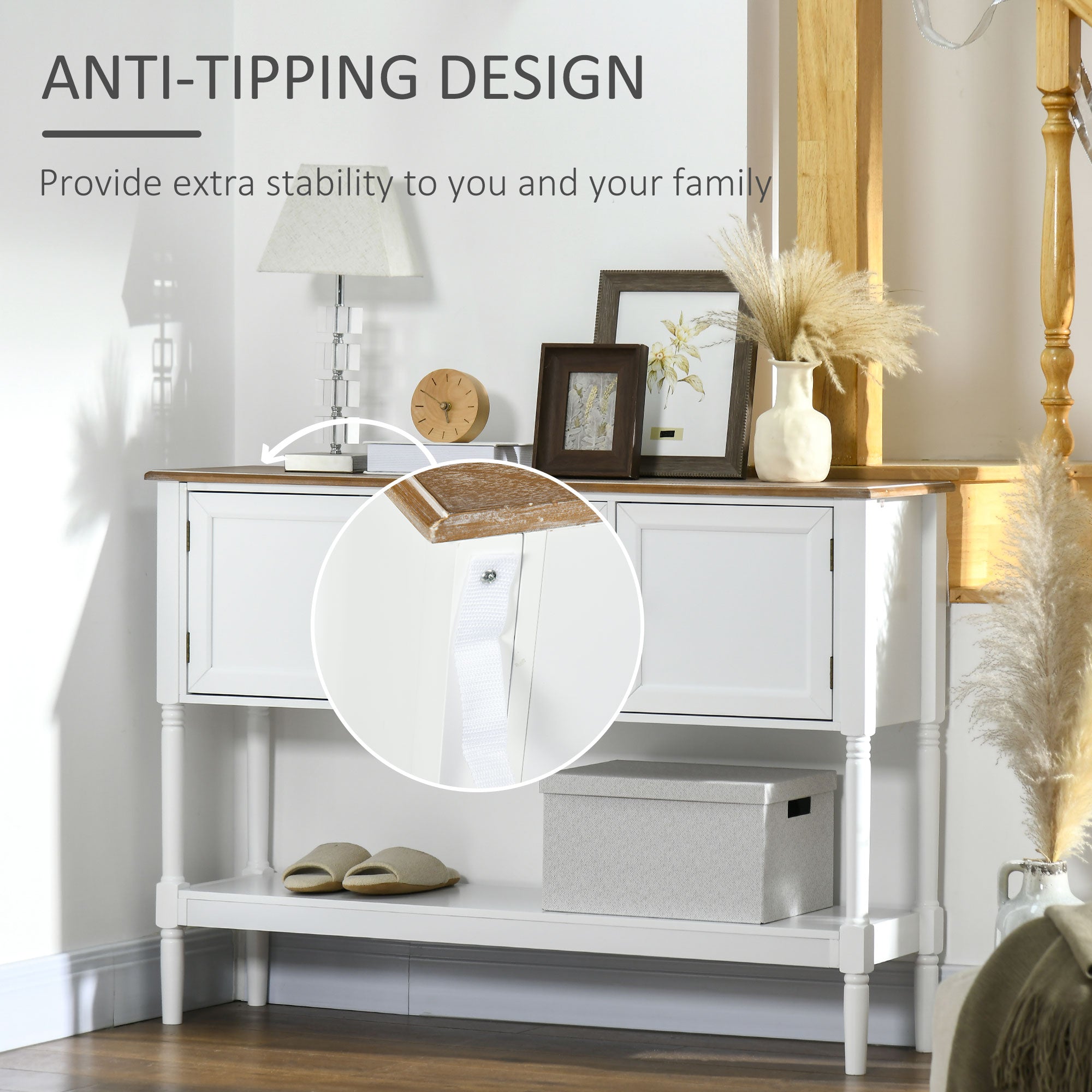 Retro Wood Console Table