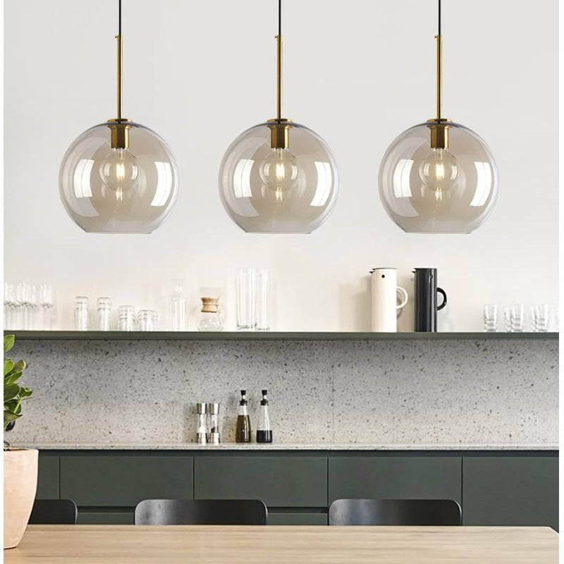 Kreativer Glasleuchter Retro Restaurant Nachttischlampe