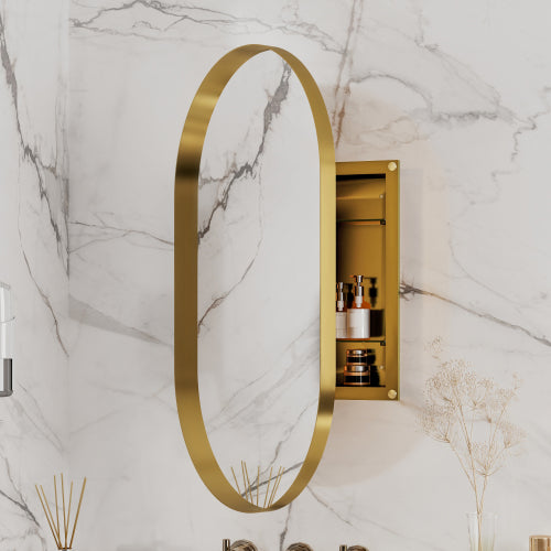 Matte Gold Medicine Cabinet