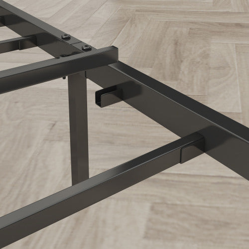 Gray Upholstered Charging Bed