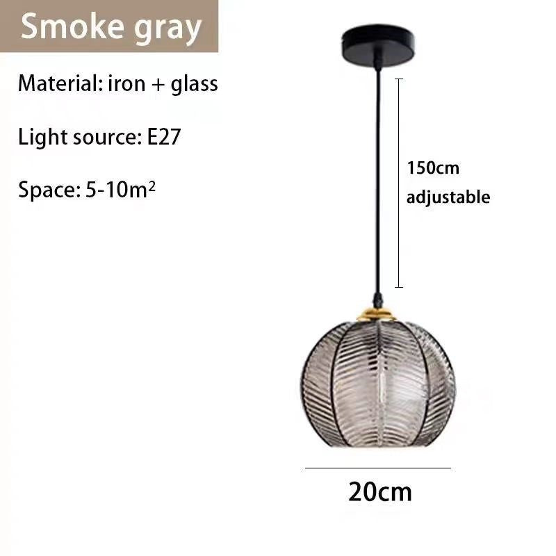 Leaf Pattern Glass Chandelier