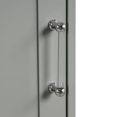 Hohes Badezimmerschrank, Freistehender Stauraumschrank mit Schubladen in zwei verschiedenen Größen und einstellbarem Regal, MDF-Platte mit lackierter Oberfläche, Grau