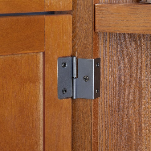 4-stufiger 72-Eck-Küchen-Vorratsschrank mit 8 Türen, hoher Stauraumschrank, Eckschrank und einstellbaren Regalen, Haus-Farmhaus-Bücherschrank für Badezimmer, Wohnzimmer, Küche EICHE