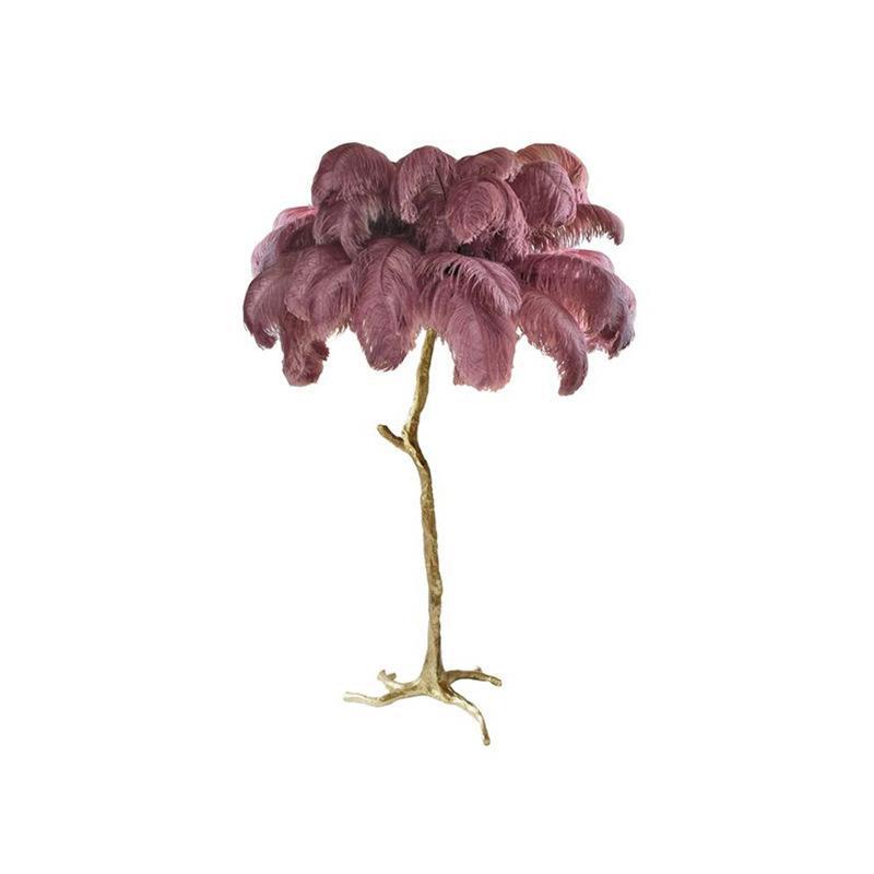 Ostrich Feather Floor Lamp