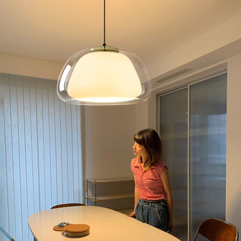 Cream Glass Chandelier