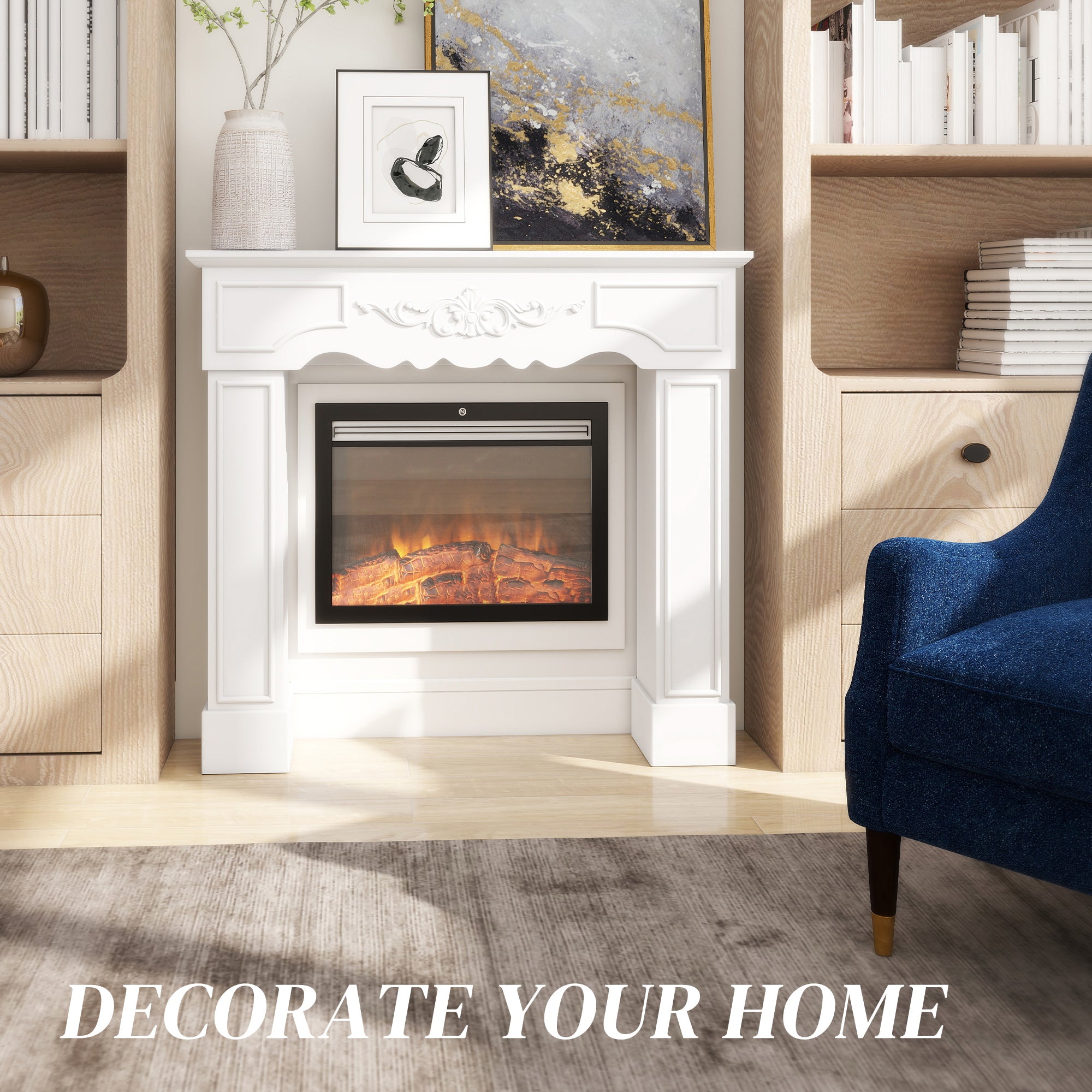 Baroque Decorative Fireplace Mantel